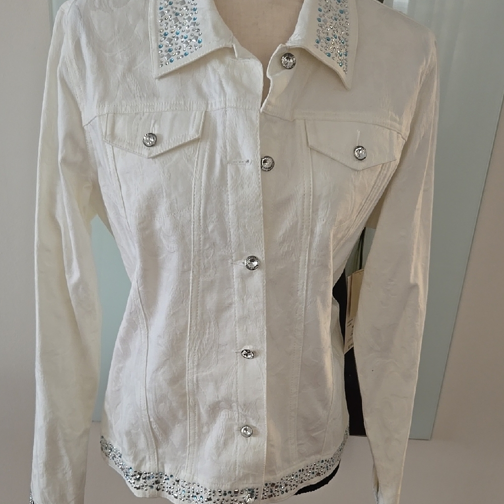 Vintage White Button-Up Jacket